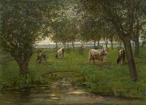 Grazende Kalfjes door Piet Mondrian